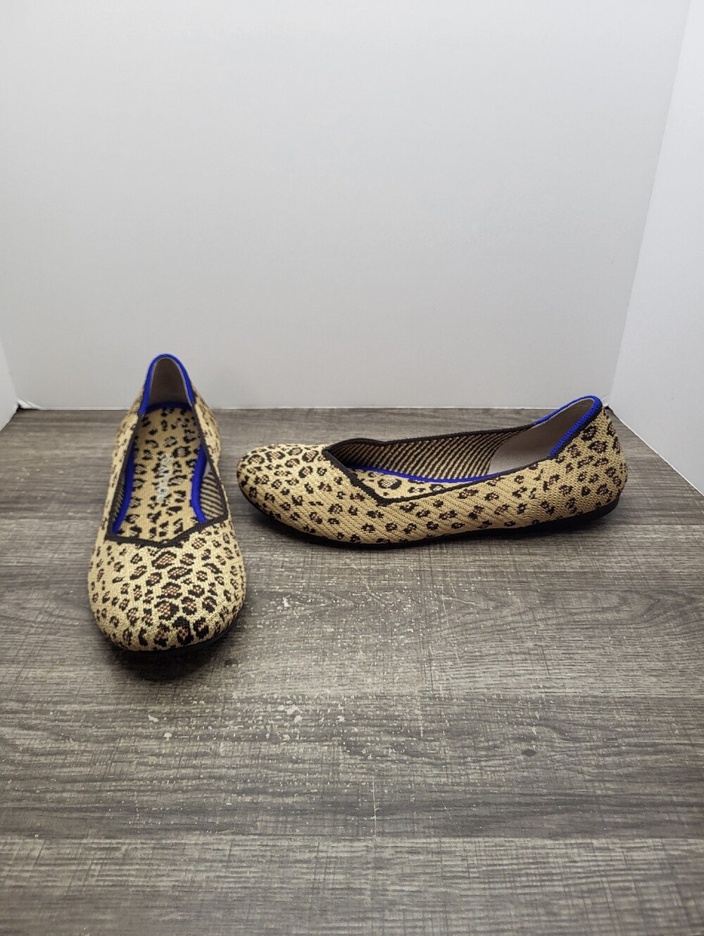 Rothy's The Flat Round Leopard Cheetah Luxury Ballet Flats  Women's Size 9 Rare